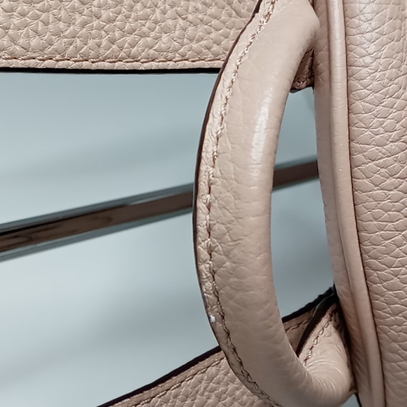 Michael Kors Pebble Leather Backpack - Blush Beige- Medium - Picture 10 of 14